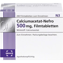 Calcium Acetate Nefro 500 mg Film-Coated Tablets Pack of 200