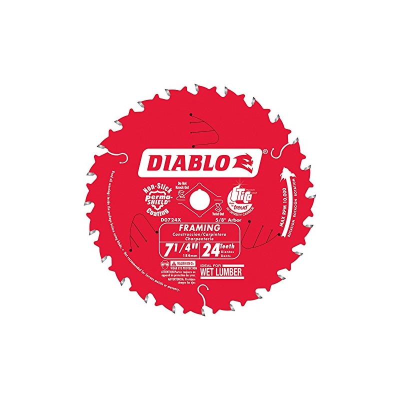 Diablo D0724X 7-1/4" Saw Blade With 24 Teeth