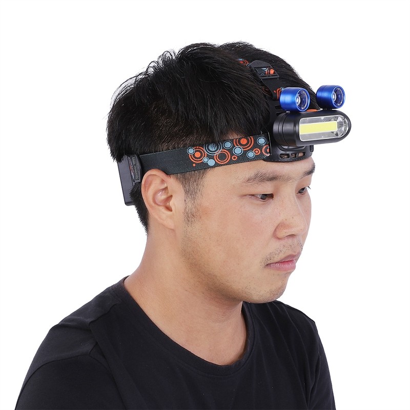 150000LM 2*LED COB Rechargeable 2*18650 Headlamp Head USB Light Torch