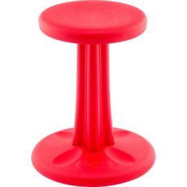 Kore Kids Junior Wobble Chair - Flexible Seating Stool for Classroom, Elementary School, ADD/ADHD - Made in The USA - Junior- Age 8-9, Grade 3-4, Red (16in)