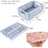 Pack of 6 Small Plastic Folding Boxes, 15 x 10