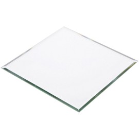 Plymor 6 x 6 inch Square, 3mm Thick, Beveled Glass Mirror