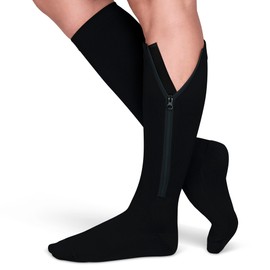 TheraMagic™ Zipper Compression Socks for Men & Women, 20-30mmHg Closed Toe Graduated Zippered Compression Stocking