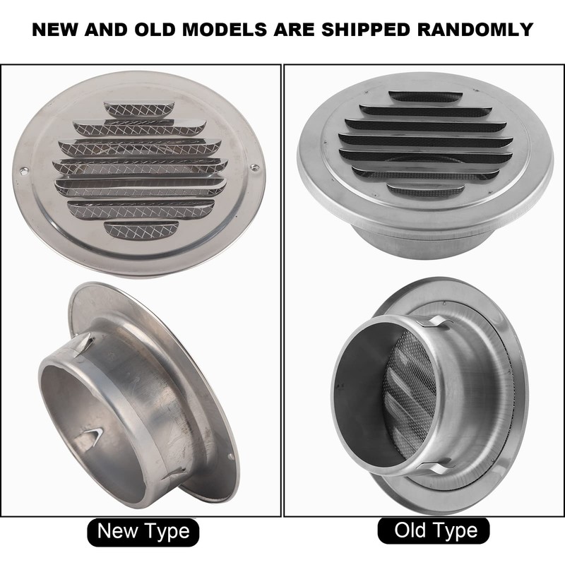 Haosie Stainless Steel Air Vents, 4 Inch Round Soffit Vent,