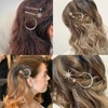 Caiguoer 3Pcs Gold/Silver Moon Star Hair Clip Set Hair Bridal