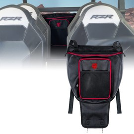 Xprite UTV RZR Center Seat Storage Bag Compatible with 2008-2021 Polaris Razor 570 800 S 900 1000 XP Turbo, w/Water Resistant Zippers Offroad Cab Pack Pocket - Red