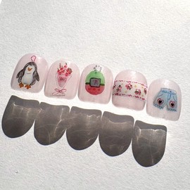 [Ar] Hello penguin handmade nail tip drawing nail art specialist / [아르] 안녕펭귄 수제네일팁 드로잉네일아트 전문