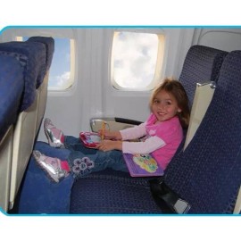 1st Class Kid XL Inflatable Footrest Travel Pillow Plane LegRest Car Pet, Pump and Bag, 3Pce