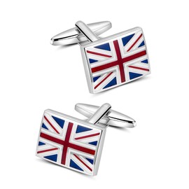 Flag Cufflinks, Mr.Van Flag of United Kingdom Cuff Links Set for Men's Business Wedding Party Jewelry Gift
