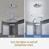 diisunbihuo Crystal Chandeliers Modern LED Rings Pendant Light Adjustable Stainless