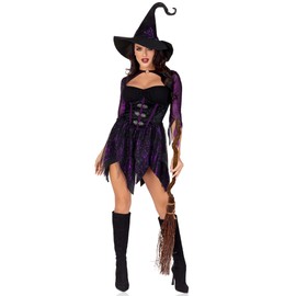 Leg Avenue Women’s 2 PC Mystical Witch Costume with Hat, X-LARGE