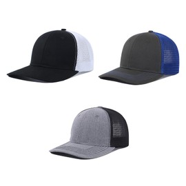 kozinu Unisex Trucker Hats Blank Mesh Snapback Hats Sport Plain Baseball Caps Adjustable Fitted Hat