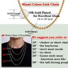 ROWIN&CO Gold chain made of stainless steel, men and women,