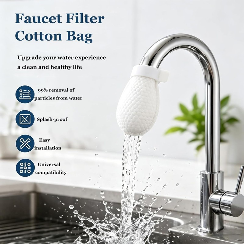 Faucet Filter Cotton Bag, 200Pcs Faucet Filter Bags For Kitchen