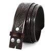 JASGOOD Western Leather Belt Strap for Men without Buckle Engraved