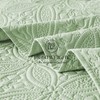 WURUIBO Full/Queen Quilt Set Light Green, Microfiber Lightweight Bedspreads, Ultrasonic