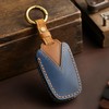 Aoocar 4 Button Genuine Leather Key Fob Cover, for Toyota