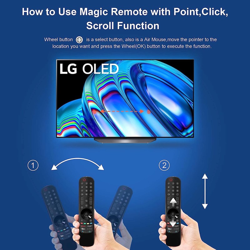 (Pack of 2) Voice Magic Remote Control for LG Remote
