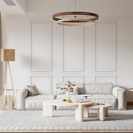 DODOKIE Peel and Stick Wall Molding Kit of 3pcs, Pre Cut Wall Wainscoting Panels for Interior Wall Décor Living Room Decoration, Self-Adhesive Waterproof Paintable Ready to Assemble White（24 * 78in）