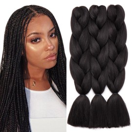 Tess Jumbo Braids, Hair Extensions, 60 cm, Kanekalon Synthetic Hair for Braiding, Box Braids, 100 g/Bundle, Pack of 3, Light Blonde
