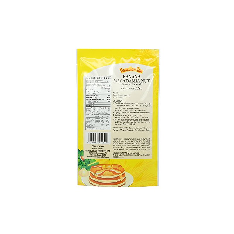 Banana Macadamia Nut Pancake Mix, 6 Ounce (Pack of 3)