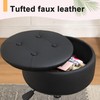 Xenothos Ottoman Swivel Vanity Stool Chair with Storage for Makeup