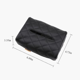 Leather Car Sun Visor Tissue Holder Car Seat Back Headrest Hanging Tissue Case Holder Universal Tissue Paper Holder Dispenser for Car Interior Accessory (Beige)