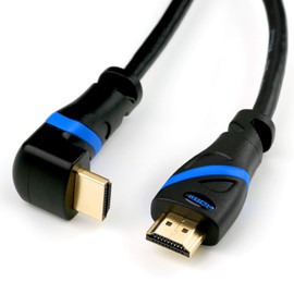 HDMI 2.0 Cable | 1.5 m | Black/Blue | Angled | Right Angle | 90 Degree | 3D Ready | 4K/60Hz | UHD | 1080p | 2160p | Ethernet
