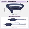 DTGN Large Fanny Pack for Women Men, Waist Packs Belt