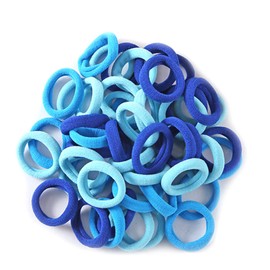 Rpanle 100 Pieces Elastic Hair Ties, Hair Elastic Bands Ponytail Holders, 2.5 mm Hair Bands Hair Bobbles for Girls (Blue)