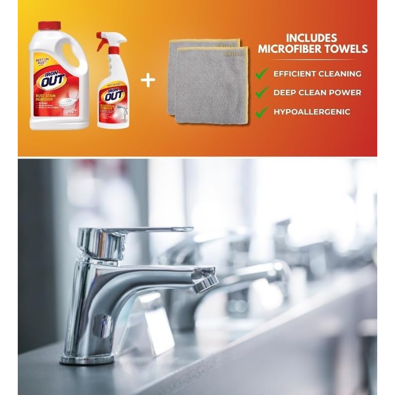 Iron Out Rust Remover Spray 16 oz + 28 oz