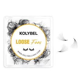 Kolybel 500 Premade Fans Lash Extension 10D 0.03 D Curl Promade Fans 14mm Premade Lash Fans for Eyelash Extension Middle Stem Handmade Loose Pre made Eyelash Fans Volume Soft Pointy Base (10D,0.03-D-14MM)
