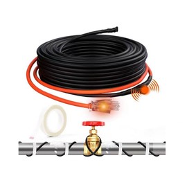 HEATIT 24ft Heating Cable for Metal And Plastic Home Supply Pipes, Keeps Water Flowing at -40°F, Self-Regulating Pipe Heat Cable for Pipe Freeze Protection, Energy-Saving, ETL Listed,120V 3W/FT