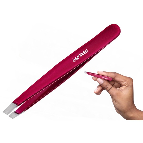 Mehroon Wide Handle Tweezers German Stainless Steel Hand Slanted Tips