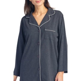 Fishers Finery Women's EcoFabric Full Length Pajama Set (Hthr Gry, XS) Heather Gray