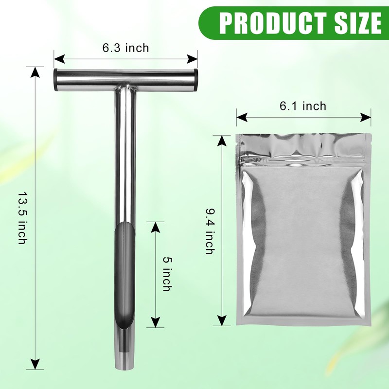 12 Inch Soil Probe, Stainless Steel Soil Sample Probe with