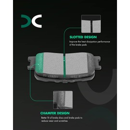 SCITOO Disc Brake Pads Kits D906-7896 & D885-7762 Front Rear 8Pcs Brake Pads Set Fit For INFINITI For EX35 2008-2012,For INFINITI For EX37 2013,For INFINITI For FX35 2005-2012X50 2014-2015