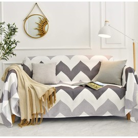 KKRDSK Sofa Cover, Multi Cover, 2 Seats, 3 Seats, Armpit, Nordic Style, Couch Bed Cover, Tablecloth, Large, Washable, Polyester, All Seasons (Gray,130*180cm)