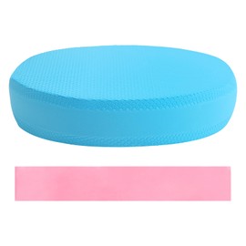 Ovale Schaumstoff-Balance-Pads Komfortables Balance Pad tragbares Gymnastik-Trainer-Board aus Thermoplastische Elastomere für Pilates Tanz Balance Training Physiotherapie(Blau)+Ein Yoga-Gummiband