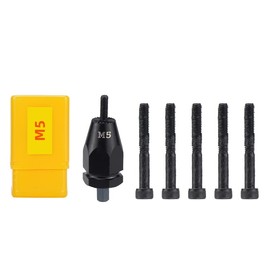 Pneumatic M5 Self-Locking Rivet Nut Gun Head with (Replacement Mandrel Each 5pcs）for Pneumatic Rivet Nut Gun and Cordless Rivet Nut Tool (HIFESON & EROSHAK)