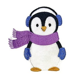 Nature Weaved in Threads, Amazing Baby Animal Kingdom [ Patchwork Pals - Penguin [Custom and Unique] Embroidered Iron on/Sew Patch [5.4." *4.86"] [Made in USA]