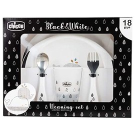 Chicco Set de Comida Black&White Ballena Edición Limitada para Bebés 18 meses en adelante