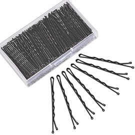 MORGLES - 240 alfileres de Bobby de 5.5 pulgadas, color negro, con caja