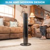 EZ-CHILL 32" 3-Speed Oscillating Portable Tower Fan, 90 Degree Oscillation,