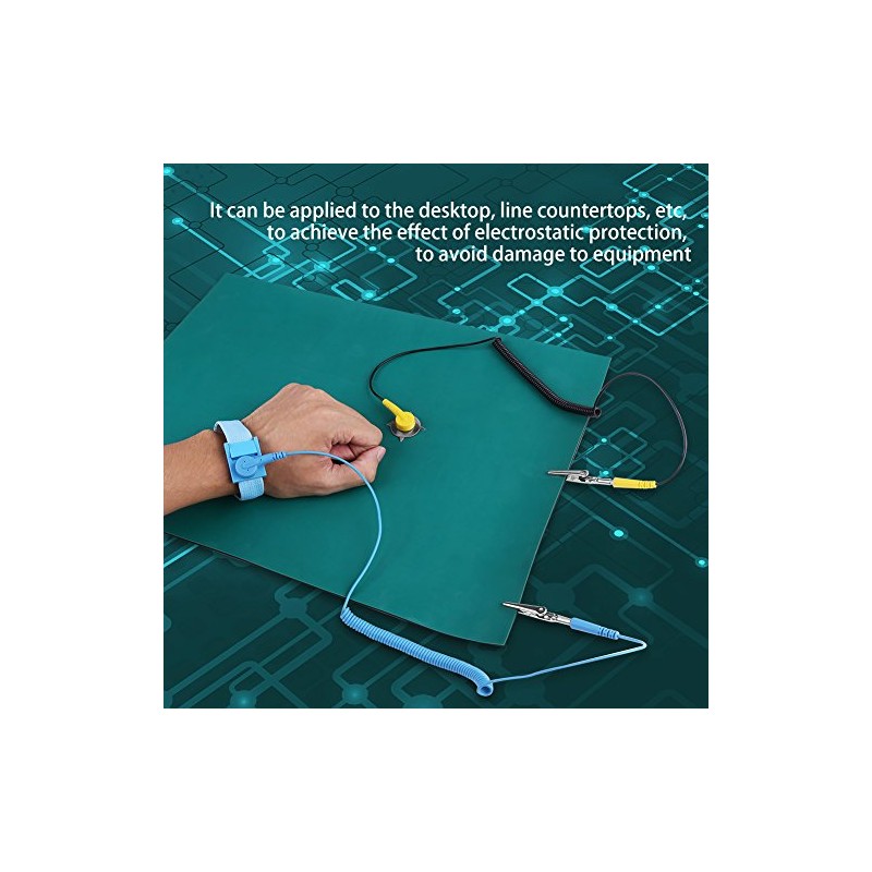 Anti-Static Wrist Strap ESD Ground Mat Set for Phone Repair,