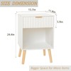 Fultyle White Nightstand, Modern Bedside Table with Drawer and Opening
