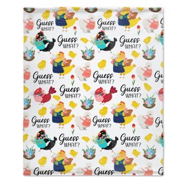 Chickens Blanket Gift for Boy Girl, Chicken Flowers Throw Blanket for Hen Chicken Lovers Soft Lightweight 40"x50" for Kid for Sofa,Bed and Living Room