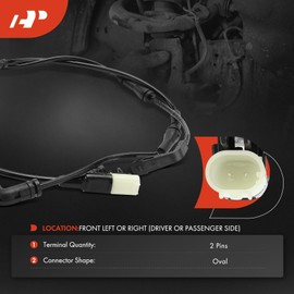 A-Premium Front Driver or Passenger Brake Pad Wear Sensor Compatible with Land Rover Range Rover Evoque 2016-2018, Discovery Sport 2015-2018 - Replace# LR061365, LR121267