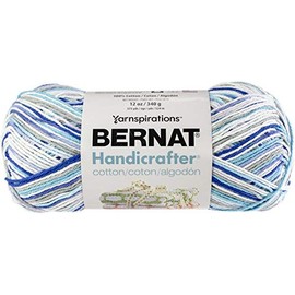 Bernat Handicrafter Cotton Yarn, Gauge 4 Medium Worsted, Anchors Away