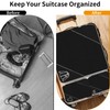 SINZUX 6 Pack Compression Packing Cubes Black Extendable Ultralight Packing